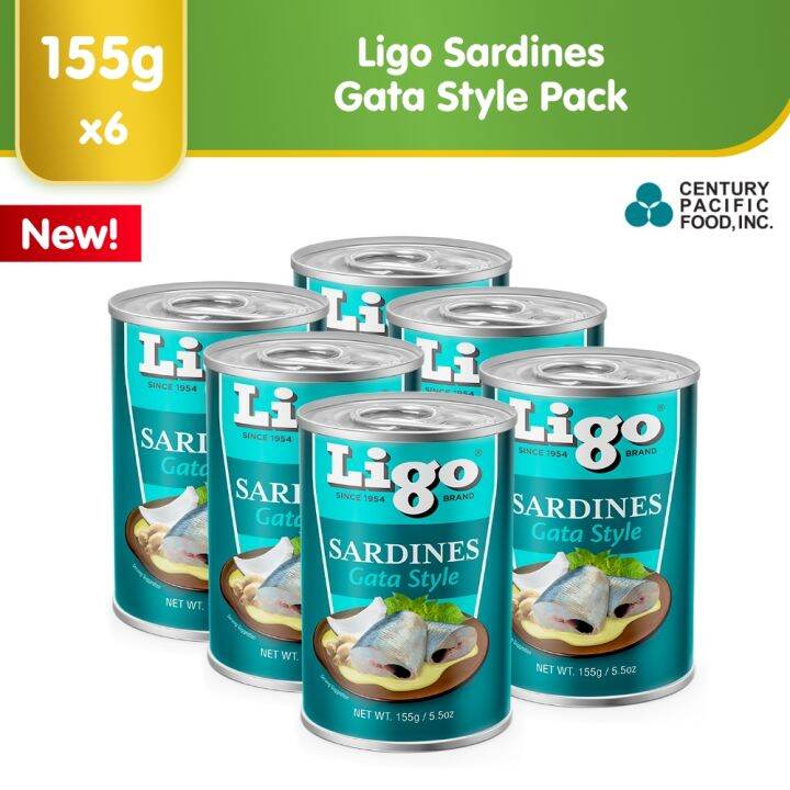 Ligo Sardines Gata Style 155g x6 Lazada PH