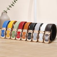 Multicolor Mens Belt Cow Leather Belts Brand Fashion Automatic Buckle Black Genuine Leather Belts for Men 3.5cm Width Belts