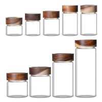 hotx【DT】 Glass Threaded Sealed Storage Bottle Jar Cookie Spices Wholesale