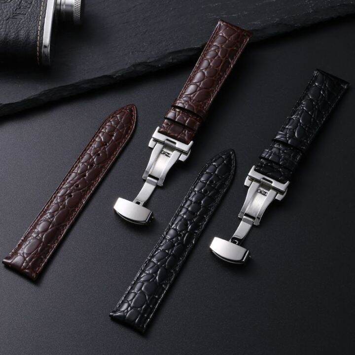 new-genuine-leather-cowhide-round-grain-stone-waterproof-bottom-crocodile-soft-and-unisex-comfortable-strap