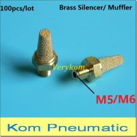 100X Free Shipping Pneumatic Brass Exhaust Muffler Silencer Fitting M5 M6 Thread Noise Filter Reducer Connector BSL-M5 BSL-M6