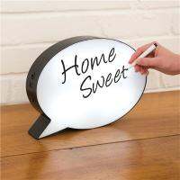 LED Message Handwriting Letter Light Box Speech Bubble Shape Writing Board add 2Colors Pen for Birthday Party Wedding