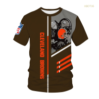 New！2023！Cleveland Brown Pittsburgh Iron Man 3D Printed Short Sleeve T-shirt High quality products （Freeprinting of names）