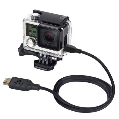 [คลังสินค้าพร้อม] PULUZ Video 19 Pin HDMI To Micro HDMI Cable For GoPro HERO4 /3 + /3, Sony, LG, Panasonic, Canon, Nikon, Smartphones And Cameras, Length: 1.5M