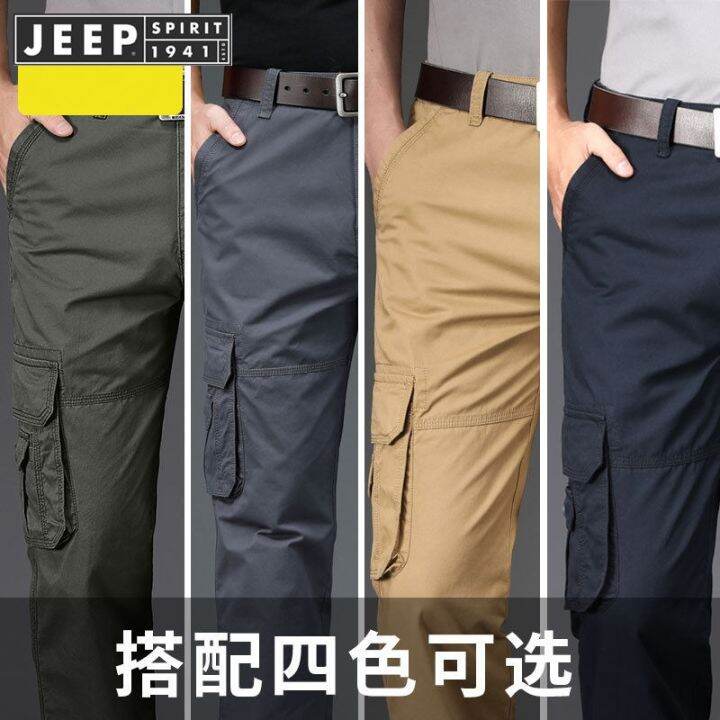 jeep-overalls-mens-loose-straight-spring-and-summer-thin-large-size-outdoor-multi-pocket-cotton-spring-and-autumn-casual-pants