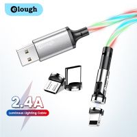 [ขายดี] สายชาร์จแบตเตอรี่ไฟเรืองแสงแม่เหล็ก Elough,ไมโคร USB LED ชนิด C โทรศัพท์มือถือสายสายเคเบิล USBC สำหรับ iPhone 12 Xiaomi Poco