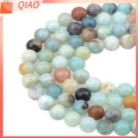 QIAO สีสันสดใส หินหยกอเมซอนธรรมชาติ หยกอเมซอน 8mm คะ อัญมณีอเมซอนไนท์ธรรมชาติสีสันสดใส พลอยกึ่งกลม สำหรับทำเครื่องประดับ