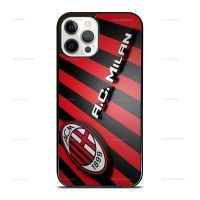 Ac Milan Football Logo Phone Cases For iPhone 13 Pro Max 8 Xsmax 12 Xs 11Pro 11 Xr X 12Pro 11Promax 8Plus Samsung S21 S21 Ultra Note20 S20 S10 Note8 Note9 Note10 Huawei Mate40 P40