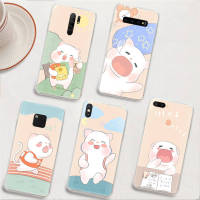 BY38 Cute Little Bear อ่อนนุ่ม โปร่งใส เคสโทรศัพท์ หรับ Samsung A34 M52 A04 M30S A23 M23 M53 M21 A54 M30 A40S A9 A14 A04S M33 Plus