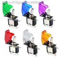 Auto Car Boat Truck Illuminated Led Toggle Switch 12V20A With Safety Aircraft Flip Up Cover Guard Red Blue Green Yellow White