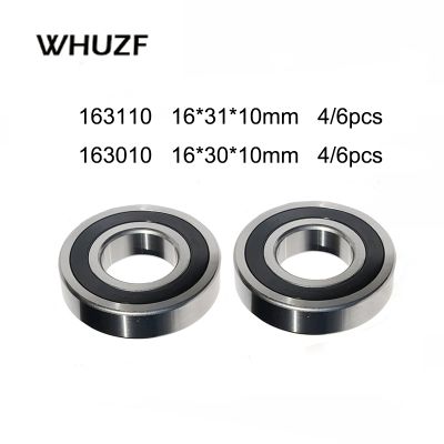 ❡ 4/6pcs Bearing 163110 16x31x10 163110-2RS 163010 16x30x10 Shielding Ball Bearing Bicycle bearing axis Flower drum bearing