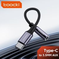 Toocki Type C to 3.5mm Earphone Audio Cable Headphones Adapter USB C To 3.5mm Jack Audio AUX Cable For Xiaomi 13 Huawei Samsung Cables