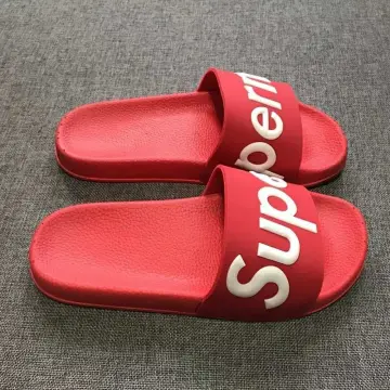 Supreme hot sale slides men