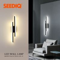 Nordic Led Wall Light AC85-265V Wall Sconce Light 12W Black Modern Wall Lamp Acrylic lampshade Up And Down Wall Lighting Fixture