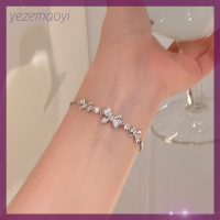 Yeze】สร้อยข้อมือสุดหรูสไตล์เกาหลีสำหรับผู้หญิงหญิงสาวกำไลข้อมือติดโบว์สายโซ่ประดับคริสตัลแฟชั่นของขวัญสำหรับงานเลี้ยง