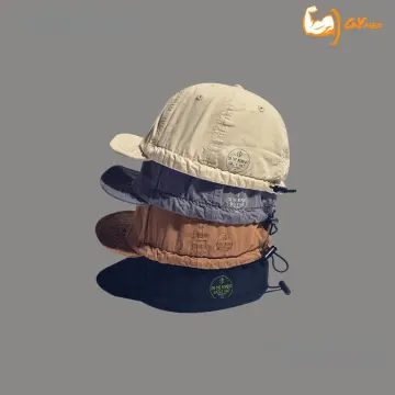 Supreme X Stone Island Logo-print Bucket Hat In Purple