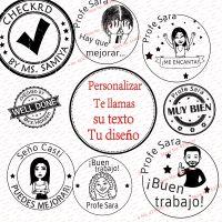 123 - Spanish Teacher Stamp Personalized Teacher Stamp Male Spanish Maestra Self-Inking All languages