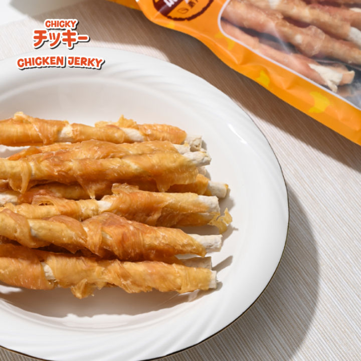 chicky-300-360-กรัม-อาหารสุนัข-ขนมสุนัข-ปลาเส้น-ไก่อบแห้ง-รางวัลน้องหมา-เนื้อไก่แท้-มีให้เลือกมากว่า-10-แบบ-dog-snack