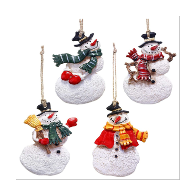 4 Pieces Christmas Resin Ornaments Santa Angel Decorations Santa Angel Ornaments for Christmas Favors