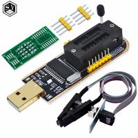 CH341A 24 25 Series EEPROM Flash BIOS USB Programmer Module + คลิปทดสอบ SOIC8 SOP8 สําหรับ EEPROM 93CXX / 25CXX / 24CXX