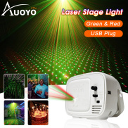 Auoyo Laser Đèn sân khấu Đảng đèn chiếu DJ Disco Âm Thanh Kích Hoạt đèn