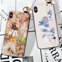 {Taoyitao Case} เคสกันกระแทกหรูสำหรับ OPPO A1 A5S A9 A53 A15S A33 A55 A16 A72 A56 A92 A94ที่วางสายดอกไม้น่ารักครอบคลุม Capa