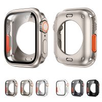 Screen Protector Cover for Apple Watch 44mm 45mm 40mm 41mm Hard PC Front Rear Bumper Case for iwatch 8 7 6 5 4 Change To Ultra Cases Cases