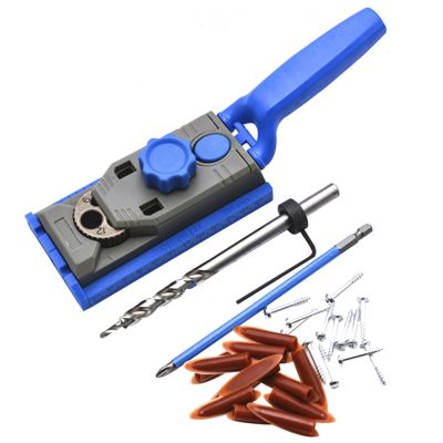 CIFbuy 25pcs Dropship Wood Doweling Jig Kit &amp; Pocket Hole Jig Drill Guide With Screws For Hole Puncher Carpentry Woodworking Tools