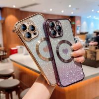 MAGOOER เคสกันกระแทกสำหรับ iPhone 11,สำหรับ iPhone 14 Pro Max 13 12ไล่ระดับสีเคสเคสโทรศัพท์รูปหัวใจความรัก