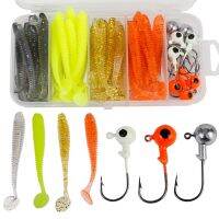 【hot】✇◘☁ 49pcs/lot 5cm 6cm 1g Fishing Hooks with Tackle Pesca Soft Jig