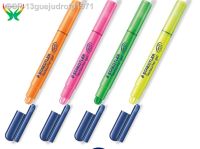 13guejudroto1971 Staedtler Caneta Fluorescente Sólida Batom Rotativo 4 Cores Marcador Transparente Material De Arte Com Núcleo