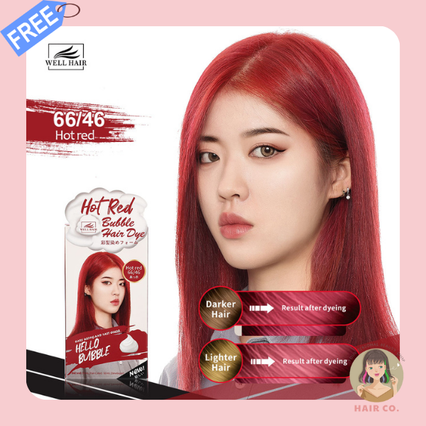 66/46 Hot Red Bubble Hair Dye Long Lasting Hair Color Lazada PH