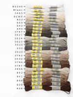 【CC】 18Th DMC Chart Column Mercerized Cotton Embroidery Floss Stranded Thread 12 Skeins Pack 25 Colors Available