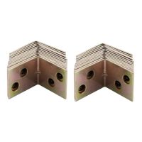 Metal Shelf Support 90 Degree Right Angle Bracket 24pcs Brass Tone