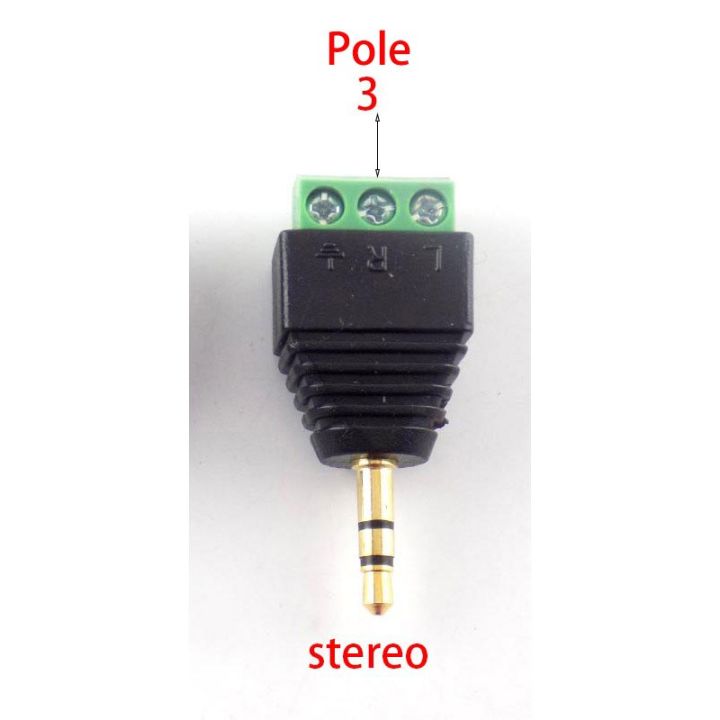 3-5mm-3-pole-4-pole-male-connector-terminal-3pin-4pin-audio-aux-earphone-adapter-to-headphone-jack-stereo-plug-solderless-diy