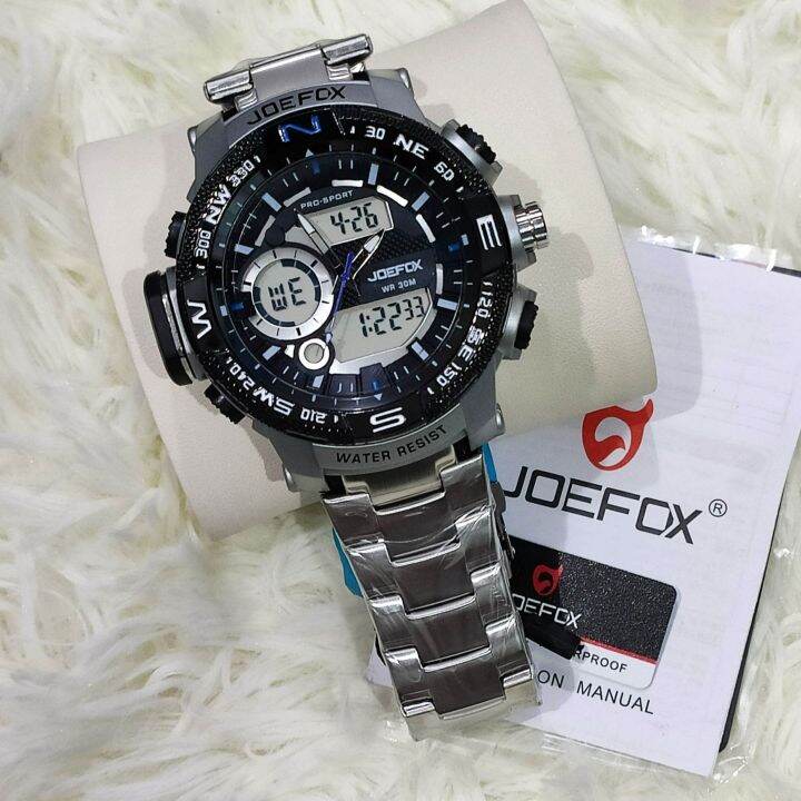 Full Metal JoeFox DualTime Men's Action Watch Original NonTarnish