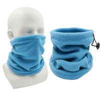 ☸ Winter Blue Neck Warmer Women Men Windproof Dustproof Cotton Fleece Neck Gater Cyciling Hiking Skiing Bandana Cold Weather