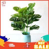 Tworsen 1 Bouquet Artificial Monstera Green Plastic Fake Monstera Floral Foliage Plant for Home