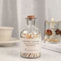 【YP】 1 bottle of Matchsticks Match Stick Wedding Candle Matches with Glass Storage Jar