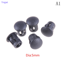 ?【Lowest price】Tirgat 4ชิ้น/ล็อต Black Plastic round Tube HOLE ปลั๊กท่อปลายฝาครอบ