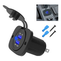 12-24V 3.1A Adapter Outlet Power Dual USB Socket Charger สำหรับรถยนต์รถจักรยานยนต์รถบรรทุก Marine Waterproof Universal USB Socket Plug