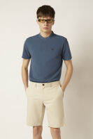 ESP เสื้อโปโลคอจีนลายเฟรนช์ชี่ ผู้ชาย สีน้ำเงิน | Stand Collar Frenchie Polo Shirt | 3697