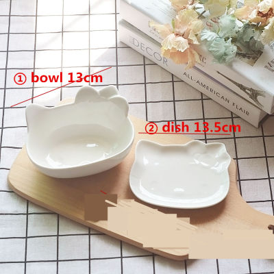 ceramics Bowl Dish Dessert Plate bowl Dessert bowl Children tableware Kitchen Household Dinnerware Tableware