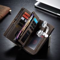 Multifunction Leather Zipper Wallet Case For Samsung S20 S 20 Plus Note 10 Phone Bag Case for Coque iPhone 7 8 11 SE 2 Pro Max