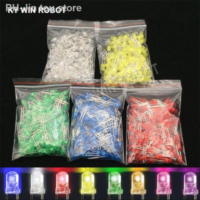 100pcs 5mm LED Diode 5 mm Assorted Kit White Green Red Blue Yellow Orange Pink Purple Warm white DIY Light Emitting Diode