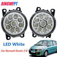 1Pair High Quality Supre bright White fog light LED Fog Lamp For Renault Scenic 2 II JM0 JM1 MPV 2003-2009