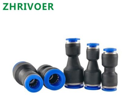 QDLJ-5pcs Straight Union Reducer Fitting Pneumatic Push To Connect Air Pg4-6 4-8 6-8 6-10 8-10 8-12 10-12mm