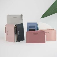 Mini Ladies Casual Card Holder PU Leather Unisex Zipper Business Card Case Mens Credit Card Mini Card Holder Coin Purse Unisex