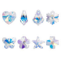 K9 Glass Rhinestone Pendants Mixed Shapes 7.4x7.2x1.7cm 32pcs/box