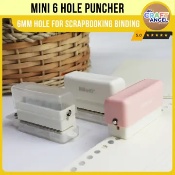 Adjustable 6-Hole Desktop Punch Puncher with 6 Sheet Capacity Organizer Six  Ring Binder for A4 A5 A6 B7 Dairy Planner - AliExpress